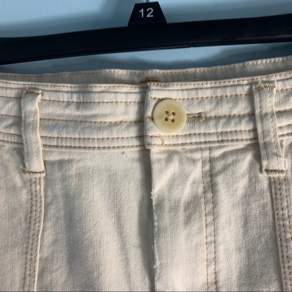 Free People Cream Topstitch Mini Skirt - Picture 7 of 11